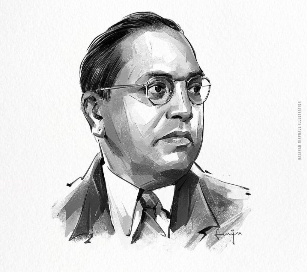 Ambedkar Pencil Art Sketch