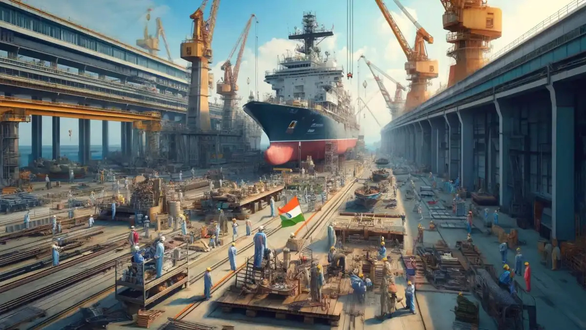 Mazagon Dock Shipbuilders shipyard in Mumbai
