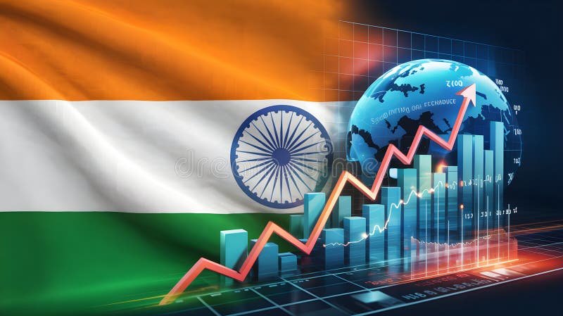 Graph showing financial growth in India
