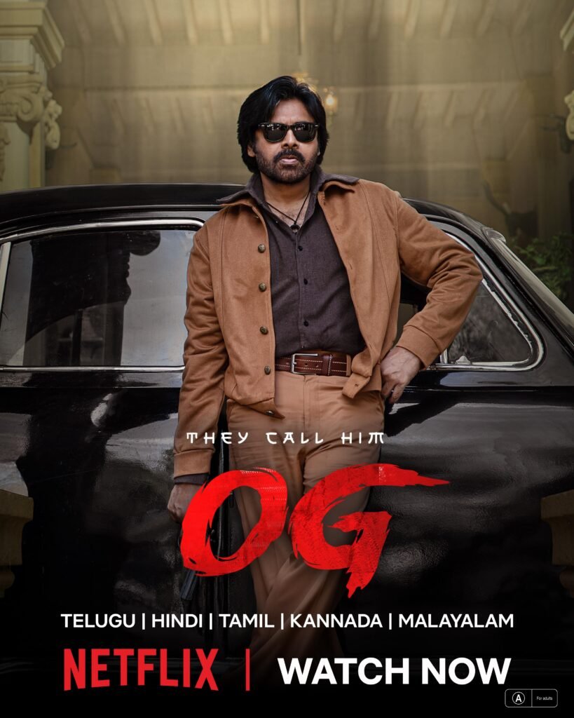 OG official Netflix poster featuring Pawan Kalyan